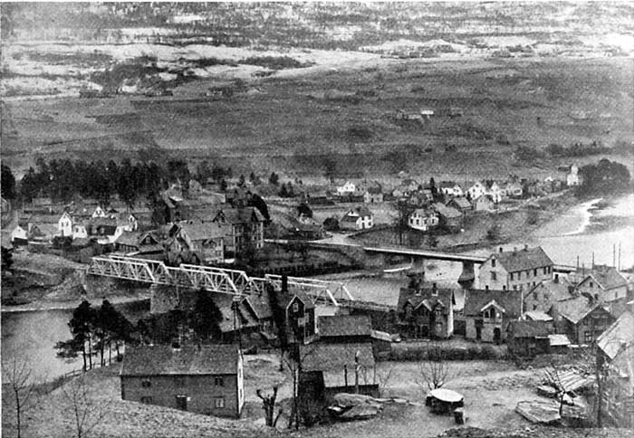 Bilete 39. Bruane over Vosso sedde frå Skarvet. Fot. P. Braaten 1933.